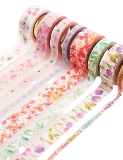 Floral Washi Tape, 8 Pieces