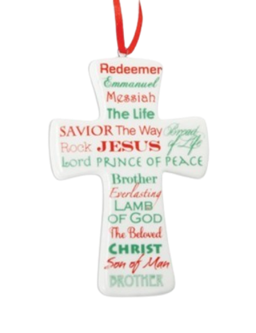 Names of Jesus Cross Ornament